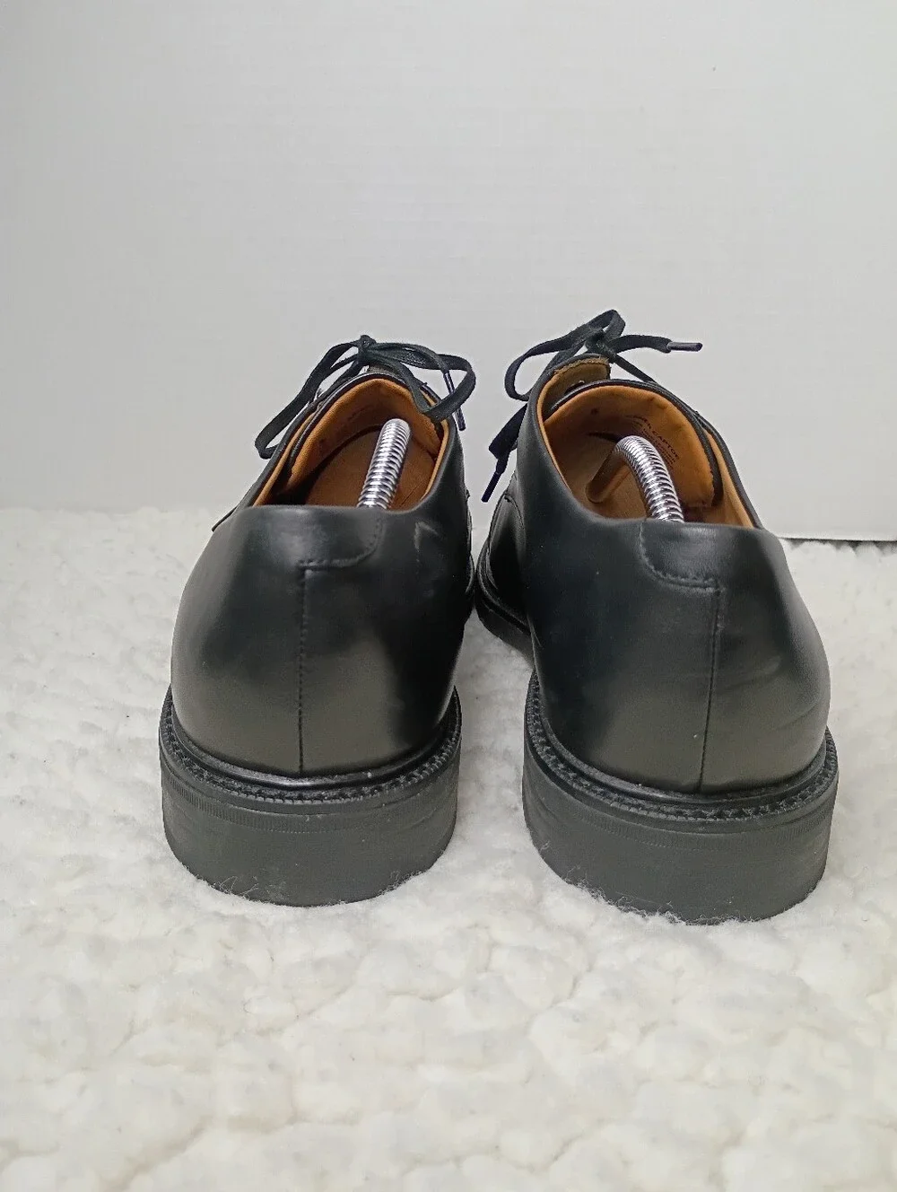 Polo Ralph Lauren Asher Cap Toe Black Leather Derby Shoes Men Size 12